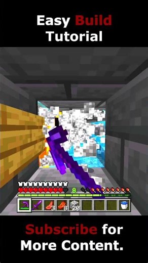 Simplest cobblestone farm in Minecraft #shorts