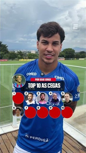 Top 10 blind ranking with KJ on ESPN... #cruzeiro #kj #messi10 #cristianos #neymarjr #romário #espn