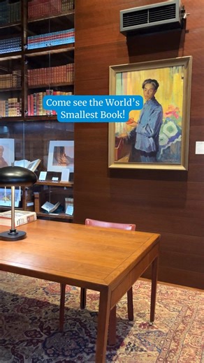The world's smallest book lives here in San Diego. Come see it inside the Central Library Rare Books room. It's hard to believe this tiny book is 26 pages! #SanDiego | City of San Diego