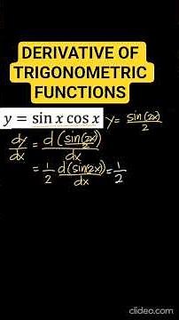 CALCULUS: DERIVATIVE OF TRIGONOMETRIC FUNCTIONS #maths #mathematics #educational #education