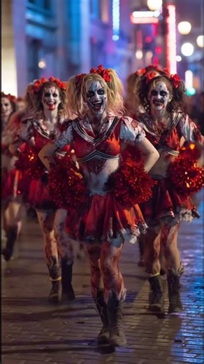 Cheerleader Zombie Parade 🧟‍♀️💀 #shorts