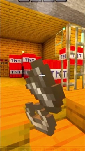 Explode 🧨 🧨 my house with villager inside short #minecraft