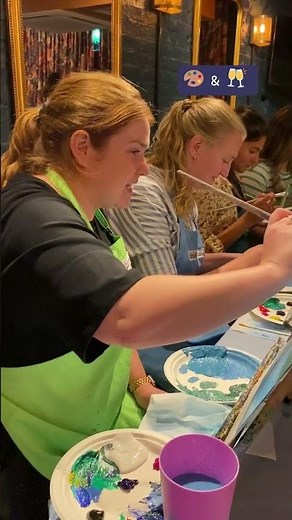Sip and Paint | Painting Class #shorts