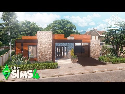 Modern Family Home WIth Kitchen Clutter & Restoration Workshop Kits -ASMR Speed Build - THE SIMS 4