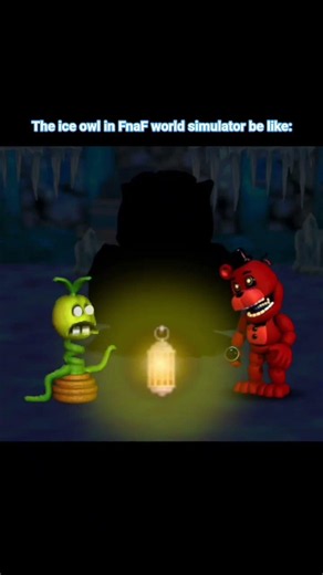 The ice owl in FnaF world simulator be like: #fnafworld #shorts #dead