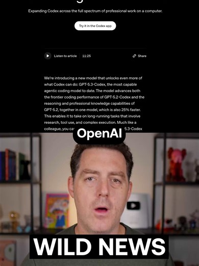 The AI coding wars just reached a fever pitch. OpenAI and Anthropic are currently locked in a high stakes battle for the future of software development, with both companies dropping major updates just minutes apart this week. OpenAI officially unveiled GPT-5.3-Codex, a powerhouse designed to move beyond simple code snippets and into true agentic territory. This model is built for long-horizon tasks, meaning it can autonomously build complex applications and games from scratch over the course of 
