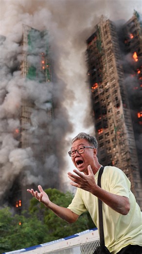 A fire engulfed multiple high-rise towers of a residential housing complex in Hong Kong’s northern Tai Po district, with plumes of thick grey smoke billowing out as emergency services battled to subdue the blaze. Several people are trapped inside, public broadcaster RTHK reported, citing police. 🔗 Read the latest updates at our link in bio. #hongkong #fire #taipo | Reuters