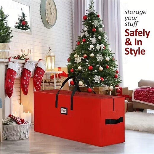 Can hold multiple trees made of durable PVC double zipper design sturdy handles tree storage 2025
