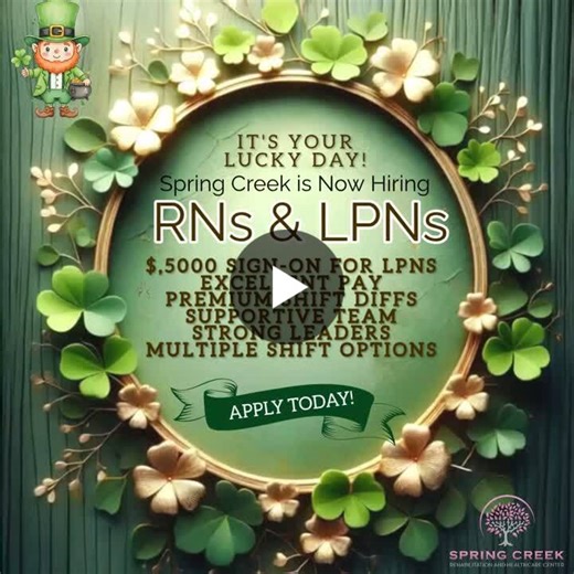 #nowhiring #rnjobs #nursing #lpn #lpnjobs #harrisburg #harrisburgpa #nowhiring | Spring Creek Rehab Nursing - Harrisburg