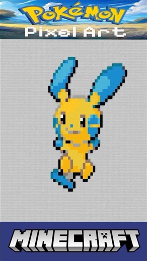 Minecraft Pokémon Pixel Art Timelapse - #312 Minun