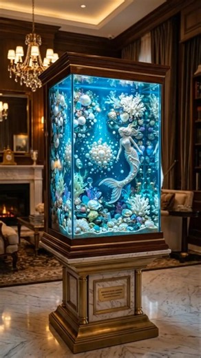 How I trapped a mermaid in glowing resin #resinart #satisfying #ocean