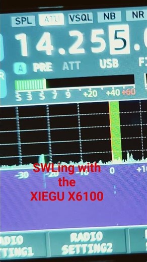 SWLing with the XIEGU X6100 HF Transceiver SDR Radio on 20 meter