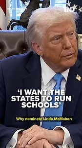 President Donald Trump said he'd like for "states to run schools" when asked why he nominated Linda McMahon as Education Department secretary. READ MORE: https://thenationaldesk.com/news/americas-news-now/president-trump-to-sign-executive-order-making-school-choice-programs-a-priority-education-department-health-human-services-military-families | The National Desk - TND