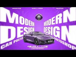Create a Modern Car Poster with Typography | Photoshop Guide