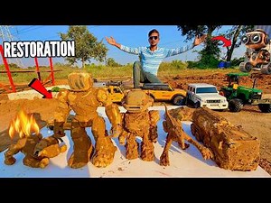 RC Abandoned Smart City Cars Rescued By Tesla Cyber Truck - Chatpat toy tv