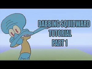 Minecraft Dabbing Squidward Pixel Art Tutorial Part 1 (Spongebob)