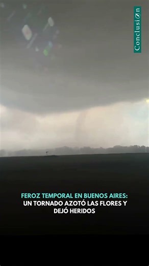 🚨 Tornado en Las Flores - El feroz temporal dejó daños y personas heridas