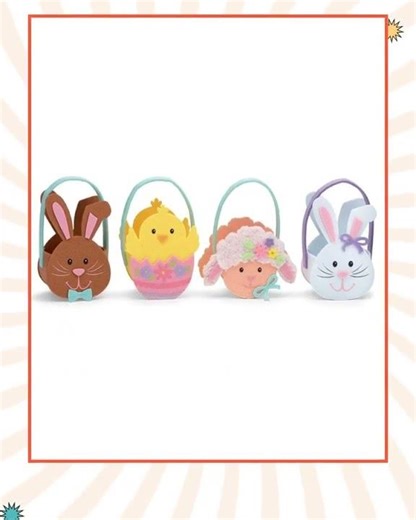Felt Mini Easter Bag Assortment 4pc