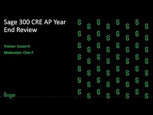 Sage 300 Construction and Real Estate Accounts Payable Year End Review Webinar (2025)
