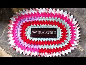 how to make doormat at home with waste clothes , paydan banane ka tarika , macrame crafts ideas