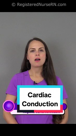 Cardiac Conduction System (Heart Electrical Conduction System) Made Easy for Nursing Students and Nurses. In nursing school, you'll learn about the electrical conduction system of the heart. In this quick Anatomy Review, you can sew an animation of the heart contracting as electrical signals are sent. #cardiac #cardiacnurse #anatomy #learnontiktok #nursesoftiktok #nursetok #nurse #heart #cardiacconduction #nursesarah #nclex #nursingschool #nursingstudent
