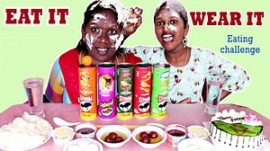 47K views · 705 reactions | EAT IT OR WEAR IT CHALLENGE IN TAMIL FOODIES DIVYA AND ANUSHYA | Tamil Foodies | Facebook