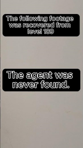 Recovered Footage From Level 189 (They Never Found The Agent)