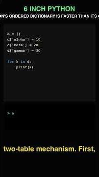 What geometric secret allows chaos to deliver perfect insertion-time order? #Python #CPython