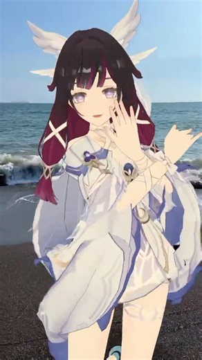 【波打ち際の 神っぽいな 3/4】千々石海岸の砂浜はどこへ行ったのか 原神のニィロウたちが「 神っぽいな」【原神 AR ダンス】