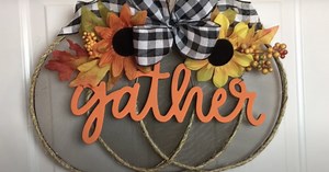 Autumn Splatter Screen Pumpkin DIY Wreath