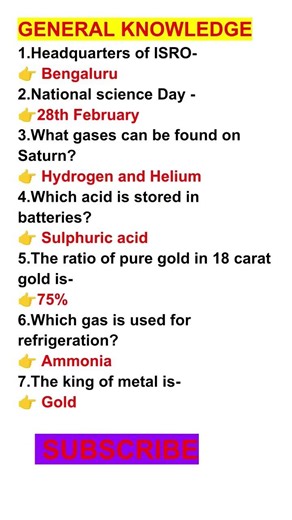 General Science question answer for all competitive exams #english