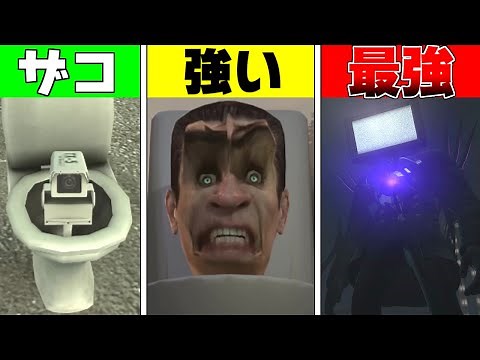 スキビディトイレのパワーランキングがやばいｗｗ1〜41話【skibidi toilet】