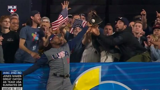 290K views · 4.1K reactions | Four years ago tonight - Adam Jones makes an unforgettable home run robbery in the 2017 World Baseball Classic. | MLB Network | Facebook