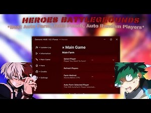 Heroes Battlegrounds Roblox SCRIPT | Best SCRIPT | "Demonic HUB V2" | Auto Farm Players & Auto Punch