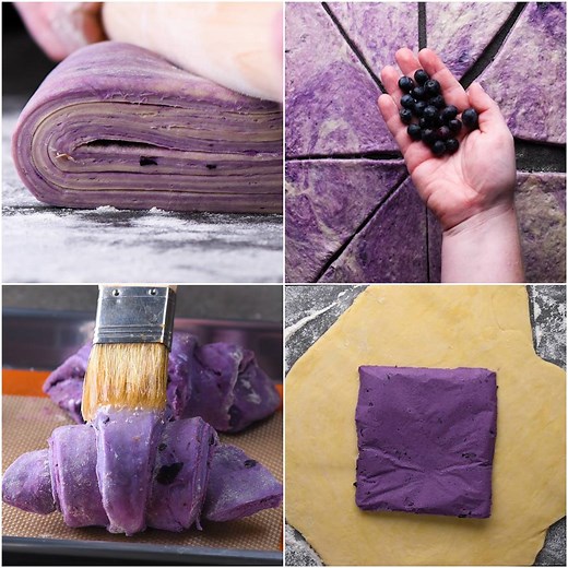 47M views · 531K reactions | Violet, you're turning violet! Check out these beautiful, naturally purple, blueberry croissants 縷 Check out our Ofiicial So Yummy App here: lrd.to/soyum | So Yummy | Facebook