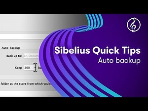 Sibelius Quick Tips: Auto Backup