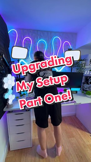 Part One of upgrading my monitor setup! Comment “Part 2” if you’re excited! 💪🏻 @gamingspudd #techtok #gamingsetups #pcgamingsetup #desksetups #setupupgrades #ultrawide #gamingroom