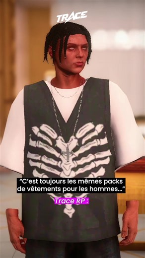 Sur Trace, les hommes vous êtes loin d’être oubliés ! 😏🌈 Ces vêtements (et les coupes!) sont INCROYABLES ! 🤩 Commente si tu veux voir les tenues femmes 👀👀 #gta #gtarp #TraceRP #vetements #fivem