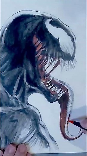 How fast can this artist draw Venom?