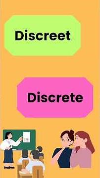 Discreet and Discrete what's the difference between them. #shorts #englishspeaking
