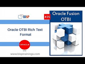 Oracle OTBI RTF Template | Oracle OTBI Rich Text Format | Oracle OTBI integration with MS Word BISP