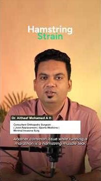 A hamstring muscle tear is a common issue for marathon runners.