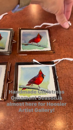 11 reactions | Limited Edition Cardinal Christmas Ornaments by Niki Gessler Artist are here! | Hoosier Artist Gallery | Facebook