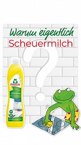 Warum eigentlich Scheuermilch? 🤔 Entdecke die unschlagbare Kraft in jeder Flasche, die selbst hartnäckigsten Schmutz in die Flucht schlägt. 🌟💪 Erfahre mehr über die Reinigungsmagie und warum Scheuermilch ein unverzichtbarer Verbündeter gegen hartnäckige Verschmutzungen ist! ✨🚿 #ScheuermilchPower #ReinigungsGeheimnis #StrahlendeSauberkeit | Frosch