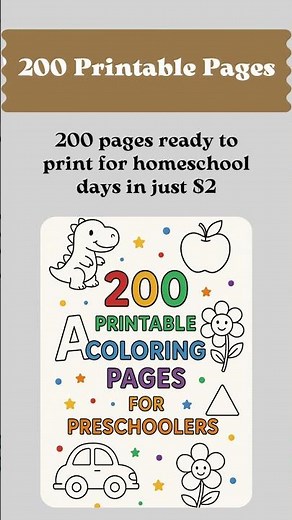 200 Printable Coloring Pages for Preschoolers! #preschoolmom #kidslearning #toddlerlearning