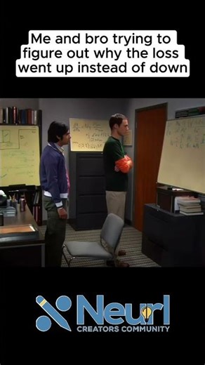 Loss spikes = Debugging season 👨🏽‍💻 #ai #debugging #memes #tbbt #meme #funny