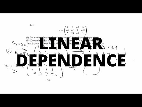 Linear Dependence of Row Vectors and Column Vectors