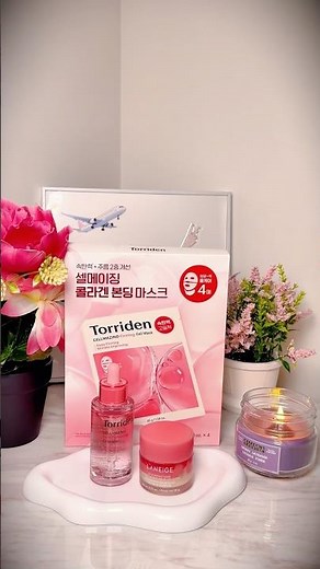 my slow morning skincare ritual ft. Torriden Pore Reviving Serum & Firming Gel Mask 🕯️✨ #shorts