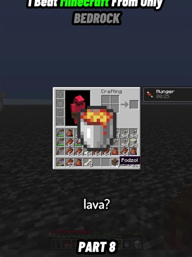 I Beat Minecraft From Only BEDROCK Part 8 #minecraft