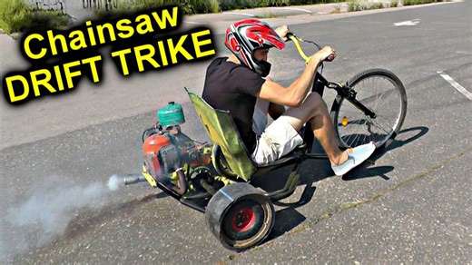 Motorized Drift Trike Built from a Chainsaw | DIY Stas Project